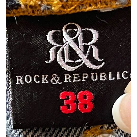 Rock & Republic Womens Henlee Jeans 38 (37.5) Medium Wash Button Fly Flaw - Picture 11 of 16